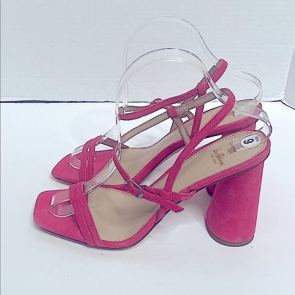 Sam Edelman Kit Dahlia Square Toe Slingback Cylindrical Block Heel Sandal Size 9 - Picture 3 of 6